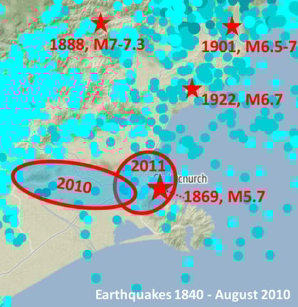 ChCh earthquakes 1840-2010