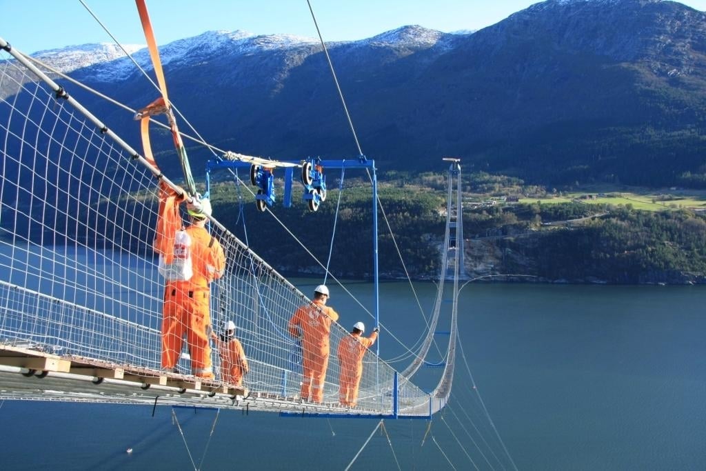 Hardanger bridge Norway construction