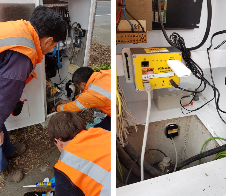 EQRNet: First sensor installations