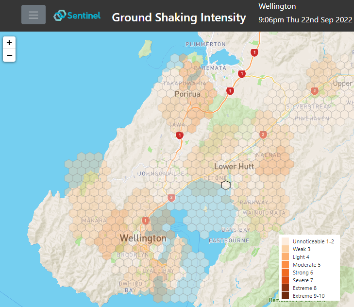 Did you feel the strong quake? Base your response on a measurement.